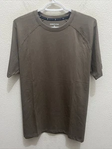 Camiseta Kenneth Cole Active Grande Cacao Polvo Marrón Manga Corta Raglán Nueva con Etiquetas - Imagen 1 de 9