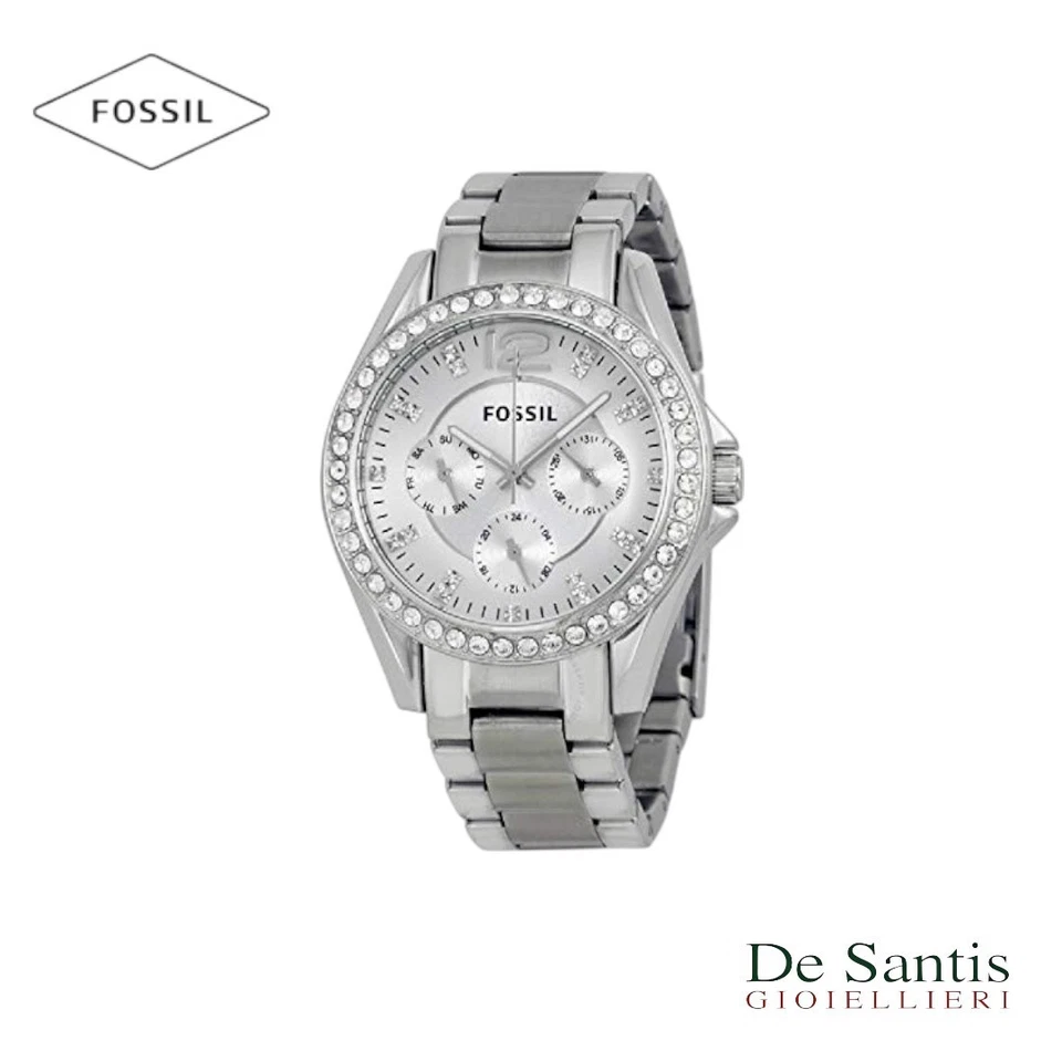 Orologio Fossil Riley ES3202 Donna Multifunzione con Cristalli Acciaio 100m - Immagine 1 di 1