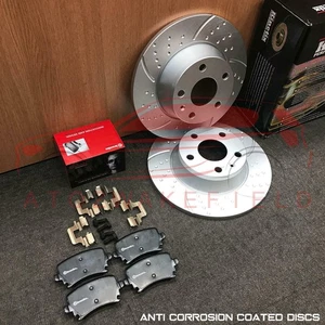 PER AUDI TT 2.0 TFSI 06-14 DISCHI FRENO POSTERIORI FOSSONATI E SCANALATI PASTIGLIE BREMBO 286mm - Foto 1 di 4
