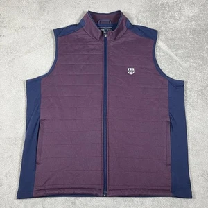 Holderness & Bourne Vest Jacket Mens Extra Large Golf Purple Full Zip Golfing - Picture 1 of 11