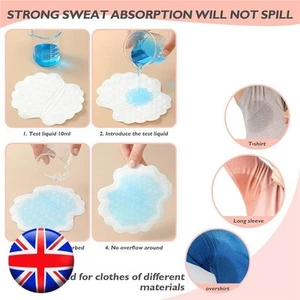 10/100Pcs Armpit Sweat Pads Disposable Underarm Sweat Pads for Men and Women - Picture 1 of 11