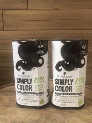 2 ~ Schwarzkopf Simply Color 永久染发剂 4.0 强浓咖啡棕色 See — 第 1/4 张图片