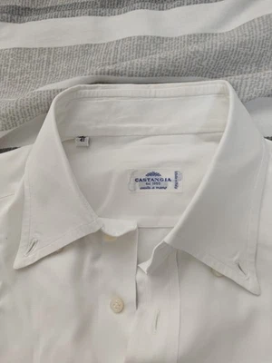  Ivy League  OCBD  Besnard  Castangia Anglo Italian White  Oxford  - Image 1 of 4