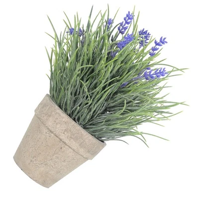  Fiori Artificiali Decorativi Di Lavanda Piante in Vaso Finte False Realistiche - Immagine 1 di 3