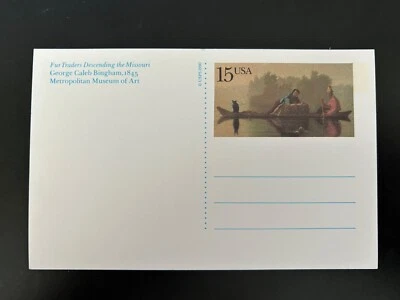US Stamps SC# UX147 Fur Traders 15c Postal Card MNH 1990 - Image 1 of 2