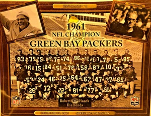 Green Bay Packers NFL Champions 1961 Team Photo Vince Lombardi & Paul Horning - Picture 1 of 4