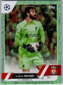 2022-23 Topps UEFA Club Competitions - Alisson Becker #74 Jade Foil Liverpool - Picture 1 of 2