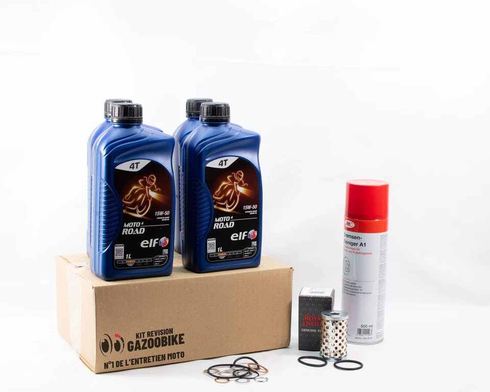 GAZOOBIKE Kit Entretien Vidange ROYAL ENFIELD BULLET 500 de 2017 à 2020 ELF 15W50