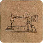 'Sewing Machine' Square Cork Trivet / Pot Stand (TR00006657)