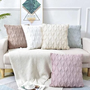 18X18"Throw Pillow Covers Corduroy Sofa Cushion Plush Decor Sofa Cushion Cove - Picture 1 of 13