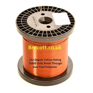 0.63mm ENAMELLED COPPER WINDING WIRE, MAGNET WIRE, COIL WIRE - 750 Gram Spool - Picture 1 of 2