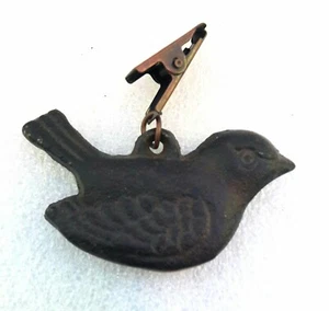 SET MIT 4 TISCHDECKENKLAMMERN VOGELGEWICHT AUS GUSSEISEN GRAU ODER SCHWARZ - Bild 1 von 2