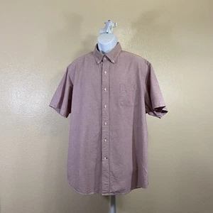 Daniel Cremieux Men's Short-Sleeve Shirt XXL Red Solid Signature Collection - Picture 1 of 8