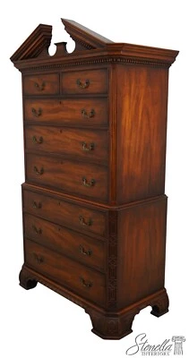 66067EC: KITTINGER Chippendale Mahogany Chest On Chest Serial no. 1 - Image 1 of 4