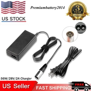 Cargador de batería eléctrico 28V 2A 56W XLR enchufe adaptador de CA fuente de alimentación - Imagen 1 de 8