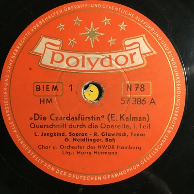 E. Kalman ‎– Die Czardasfürstin - Rupert Glawitsch, I. Jungkind, G. Neidlinger - Bild 1 von 2