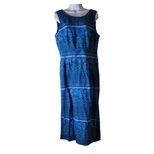 Vestido Vaina Midi Sunshine Starshine De Colección Talla 10 Azul Teal Detalle Botón Trasero - Imagen 1 de 5