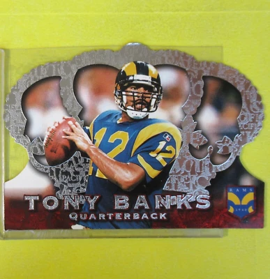 TONY BANKS  1996-97  ROOKIE CROWN ROYALE SILVER #CR19  St. Louis Rams - Image 1 of 2