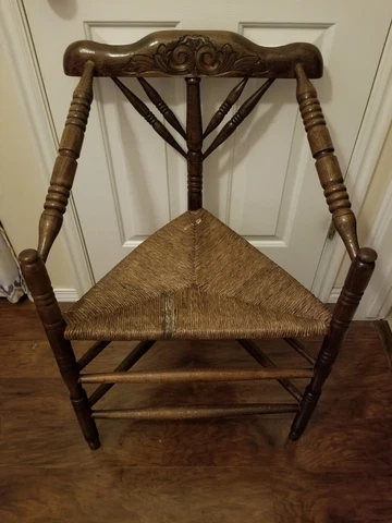 Antique Triangular Corner Chair Cover