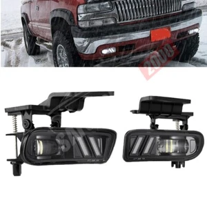 Fog Lights LED DRL Bumper Lamp For Chevy Silverado 1500 2500 3500 Suburban Tahoe - Picture 1 of 12