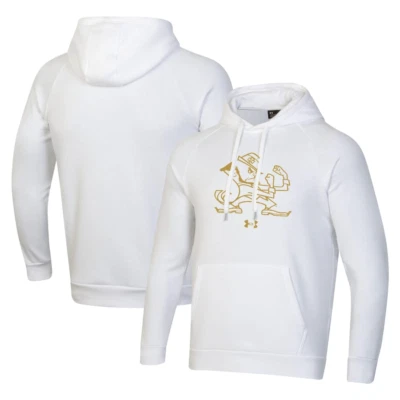 NEW Notre Dame Fighting Irish Under Armour Shamrock Series White Gold Hoodie NWT - Image 1 of 2