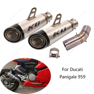 For Ducati 959 Panigale 2016-2020 Exhaust Tips 61mm Muffler Pipe No DB Killer - Picture 1 of 12