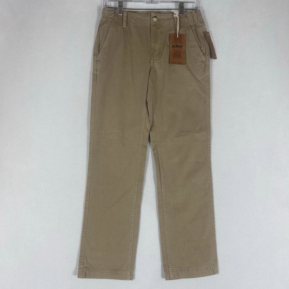 Urban Pipeline NUEVO Pantalones Caqui Frente Plano Niños 14 Papel de Lija Sarga Recto Nuevo con Etiquetas Foto 1 de 4