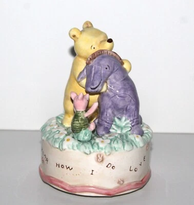 Disney Winnie the Pooh Rotating Spinning Music Box Eeyore Piglet Charpente - Image 1 of 4
