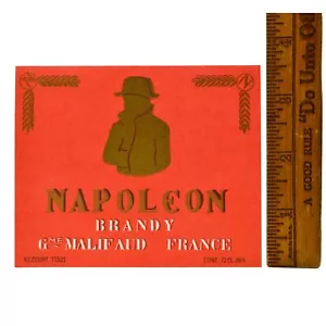 Vintage ALKOHOLFLASCHE ETIKETT neu/unbenutzt ""NAPOLEON BRANDY"" viele verfügbar!! - Bild 1 von 3