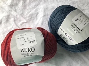 Lang Zero Yarn ~100% Virgin Wool ~50g/120 m ball ~So soft! ~Choose your color! - Picture 1 of 4