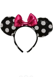 Disney Ohren Tupfen Minnie Maus Ohren Hut oder Stirnband Schleife Haarschmuck - Bild 1 von 1