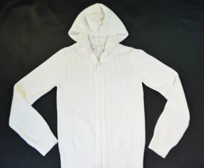 Old Navy девочек молодежный размер L 10-12 белый с капюшоном кабель трикотажа униформа молнии груди 30 дюймов - Изображение 1 из 4