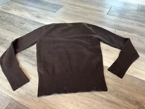 ☆ Christopher Fischer Cashmere Scoop Pullover Sweater Brown Size Large - Picture 1 of 3