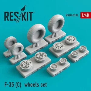 ResKit RS48-0186 Scale 1:48 F-35C wheels set for plastic scale model kit - Picture 1 of 12