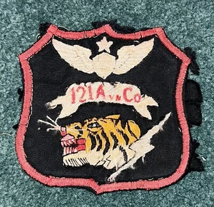 Original Vietnam Theater Made 121st Aviation Company Off Uniform Pocket Patch - Picture 1 of 4