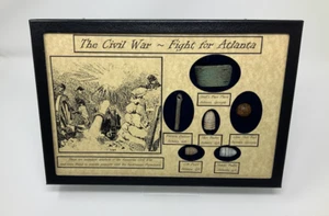 Fight for Atlanta Bullet Set with Glass Topped Display Case and COA - Picture 1 of 5