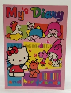 DIARIO SANRIO MY MELODY LITTLE TWIN STARS HELLO KITTY VINTAGE '80 NEW DEAD STOCK - Picture 1 of 7