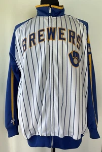 Stitches Milwaukee Brewers Varsity Style Full Zip Jacket Size XXL - Picture 1 of 5