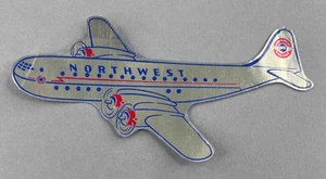 Northwest Airlines Boeing Stratocruiser Original Airline Luggage Label Die-cut - Picture 1 of 2