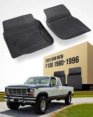 All Weather Floor Mats for Ford F-150 F150/Bronco 2Door Accessories 1980-1996... Foto 1 de 4