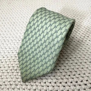 Vineyard Vines Martha Shep & Ian hellgrüne Seidenkrawatte mit Querlenker-Druck Neuheit - Bild 1 von 9