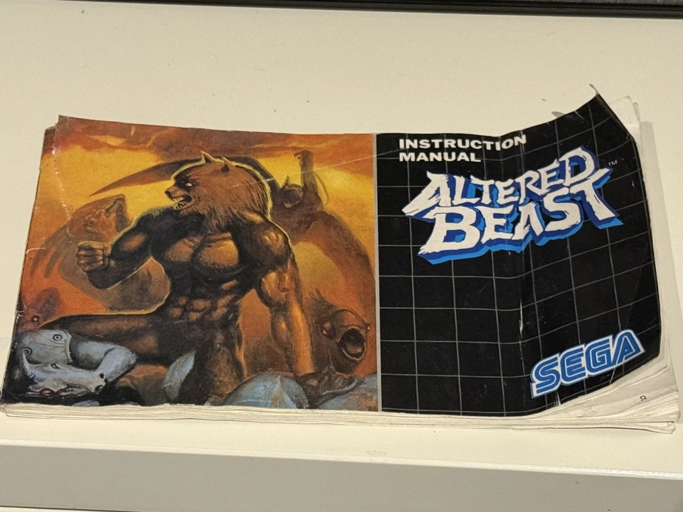 Replacement Original Manual for Sega Mega Drive Game Altered Beast MANUAL ONLY - Image 1 of 1