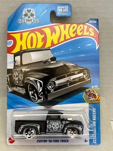 Camión Ford 233/250 negro Hot Wheels Mainline Custom '56 nuevo en paquete - Imagen 1 de 5