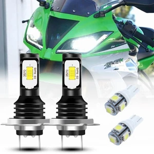 For Kawasaki Ninja ZX6R 2013-2018 2X H7 LED Headlight Bulbs Conversion Kit White - Picture 1 of 11