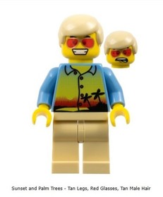LEGO Agents 2.0 (twn077) Sunset & Palm Trees Guy Minifigure [#8970] Retired