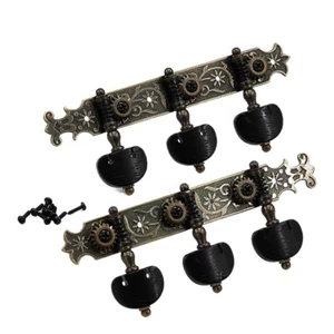 Classical Guitar Tuning Knob Shaft Gold-plated Antique Triple HY200AB-P6B - Picture 1 of 11
