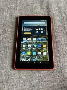 Amazon Kindle Fire 5th Generation SV98LN Orange Tablet - Working See Pictures - Picture 1 of 5