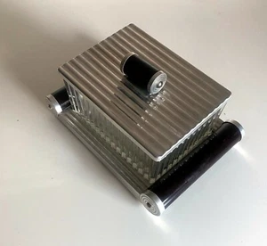 French Art Deco Glass Biscuit Box on Mirror Tray– Tableware - Picture 1 of 7