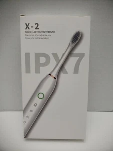 IPX7 X-2 Sonic Electric Toothbrush White with 4 Replacement Heads - Picture 1 of 6