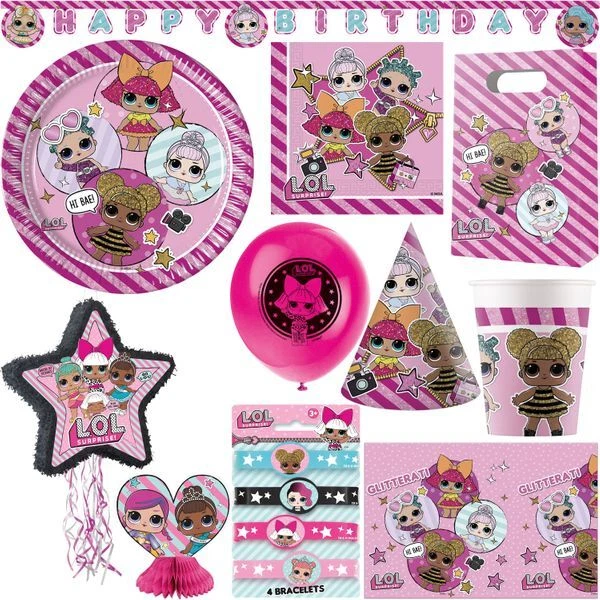 Lol Surprise Festa di Compleanno Bambini Set Decorativo Decorazione L. O. L. - Immagine 1 di 1